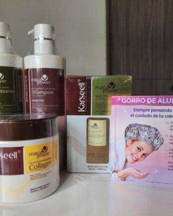COMBO 7 – COLAGENO + SHAMPOO + ACONDICIONADOR +ACEITE + GORRO TERMICO